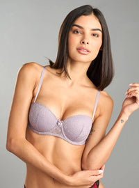 Laced Balconette Bra Purple