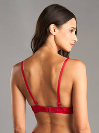 Pack of 2 - Floral Lace Textured Plunge Bra