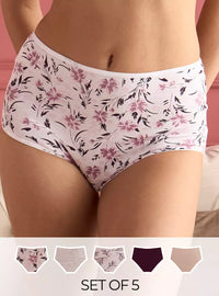 Pack of 5 - Assorted Full Briefs Cotton