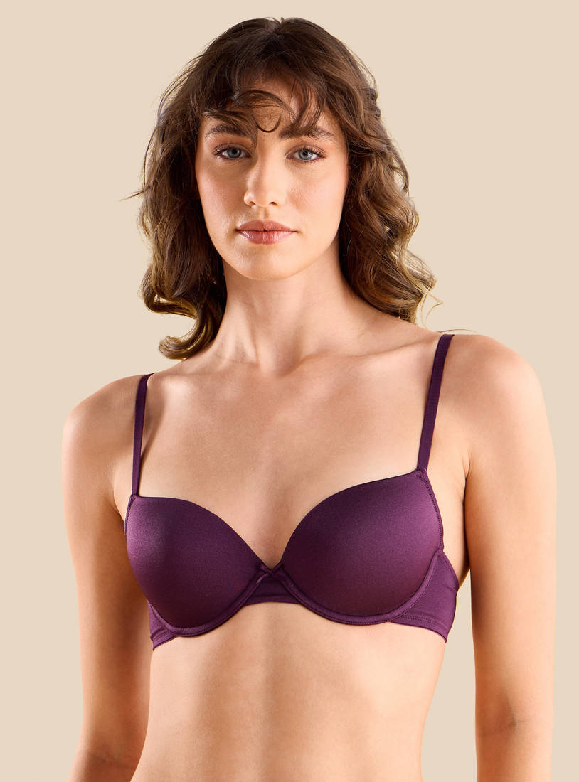 Pack of 2 - Plain Push-Up Demi Bra