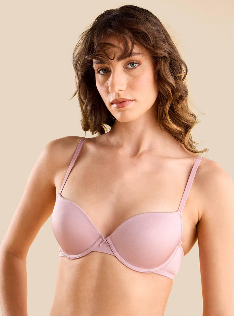 Pack of 2 - Plain Push-Up Demi Bra