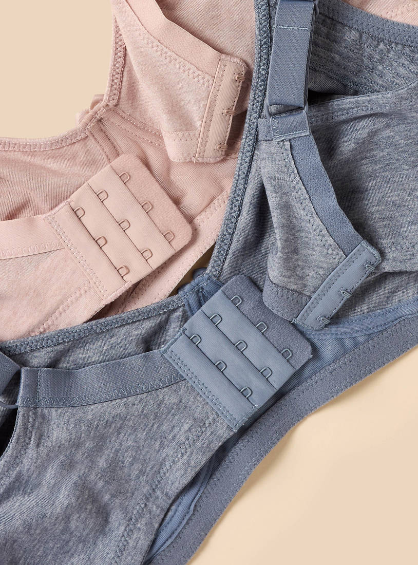 Pack of 2 - Plain Bra with Adjustable Straps