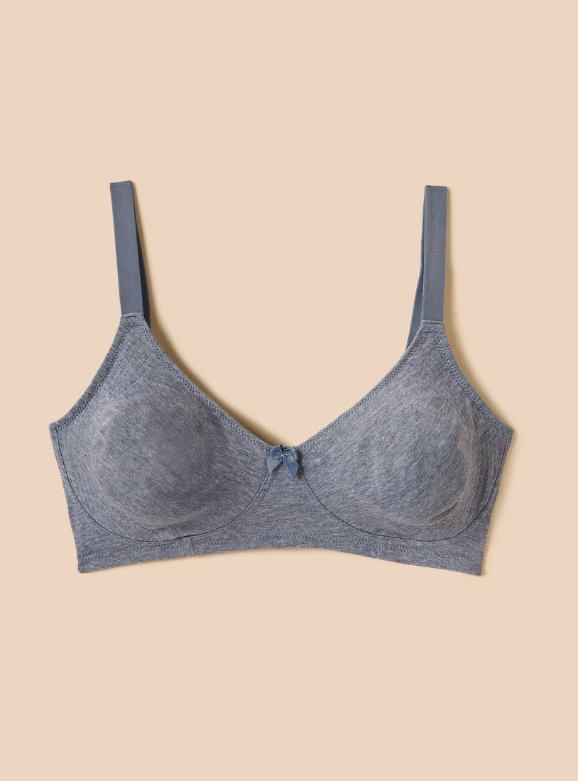 Pack of 2 - Plain Bra with Adjustable Straps