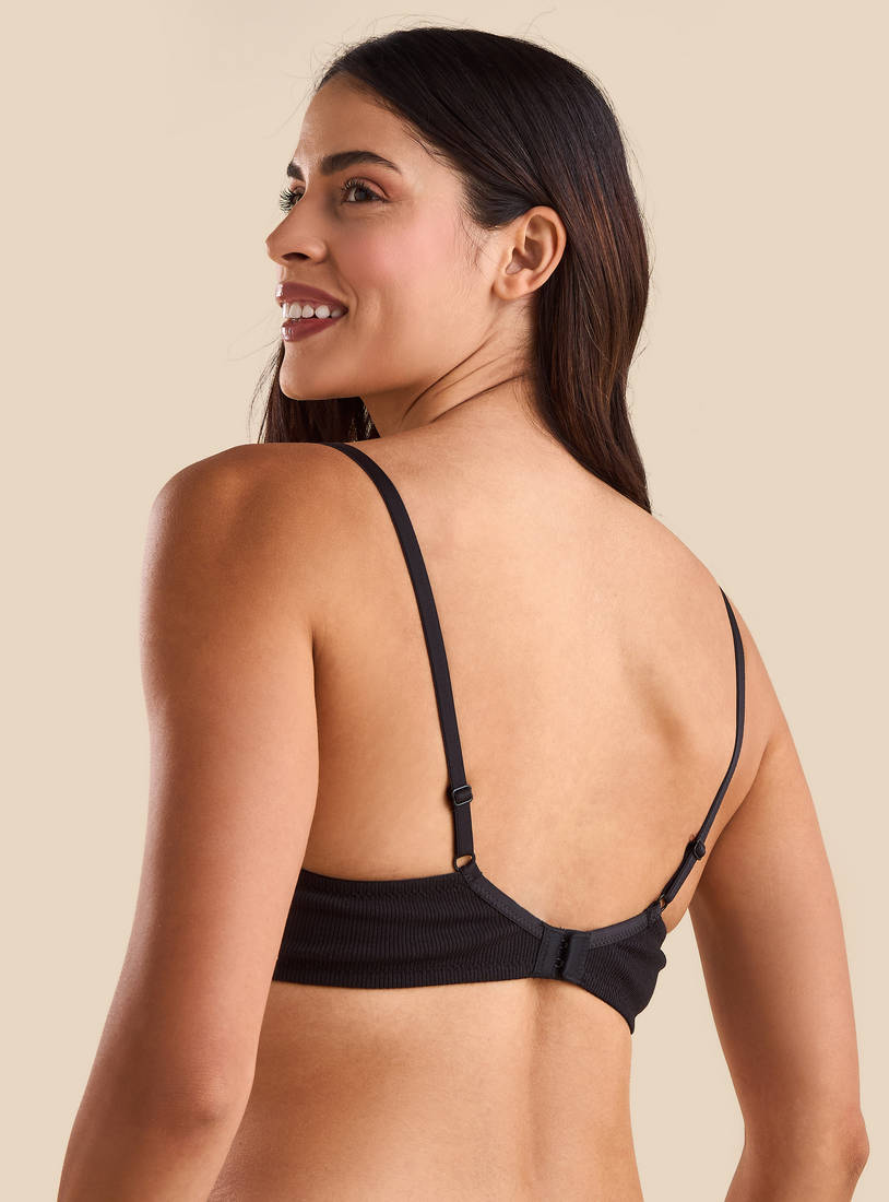 Pack of 2 - Lace Trim Non-Padded Non-Wired Bra