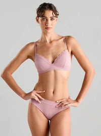 Pack of 2 - Ribbed A-frame Padded Bra with Adjustable Strap