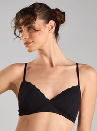 Pack of 2 - Ribbed Padded Non-Wired A-frame Bra