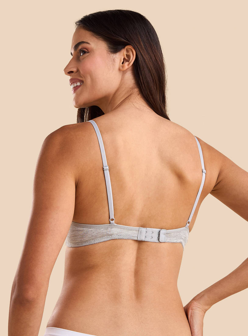 Pack of 2 - Plain Padded Non-Wired A-frame Bra