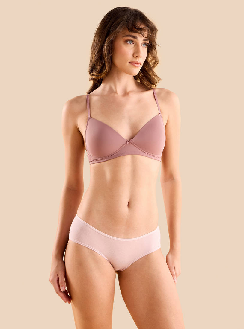 Pack of 2 - Plain Padded A-frame Bra
