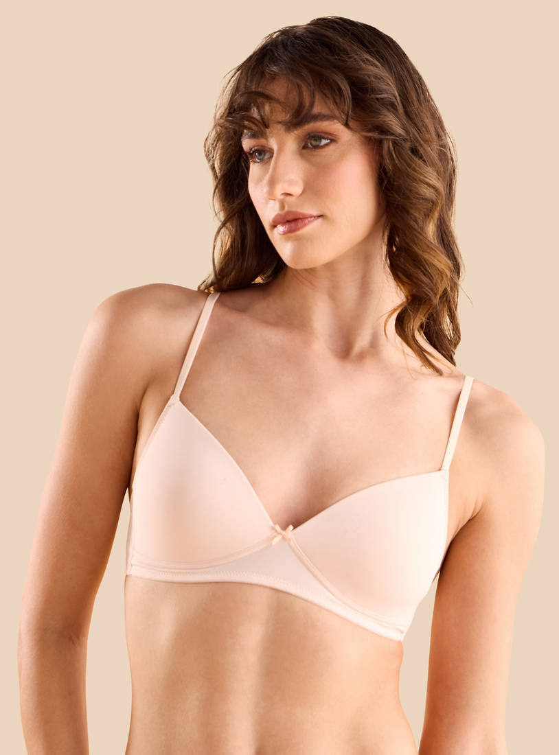 Pack of 2 - Plain Padded A-frame Bra