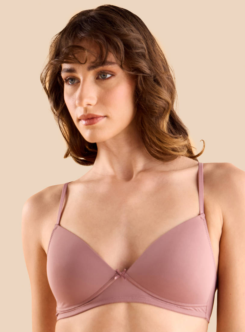 Pack of 2 - Plain Padded A-frame Bra