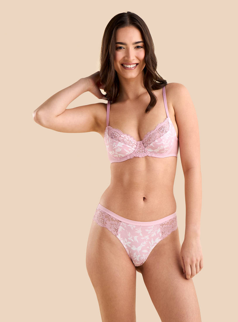 Pack of 2 - Lace Inserts Non Padded Bra