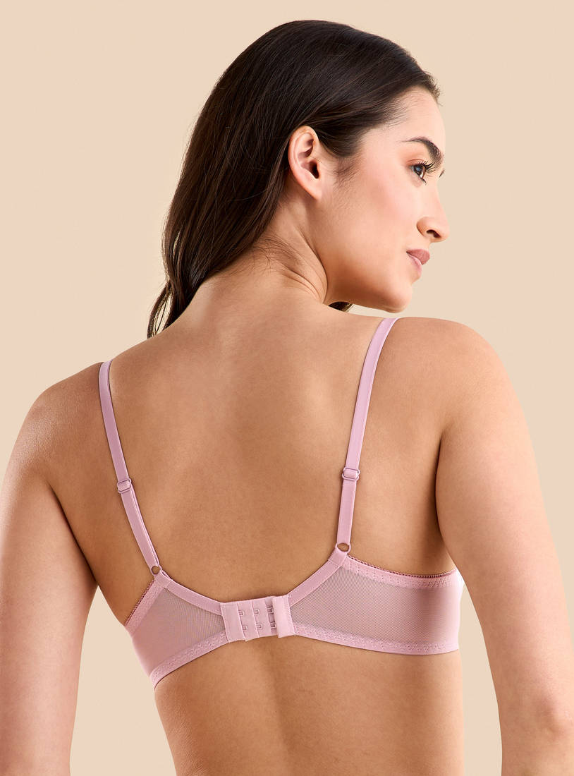 Pack of 2 - Lace Inserts Non Padded Bra