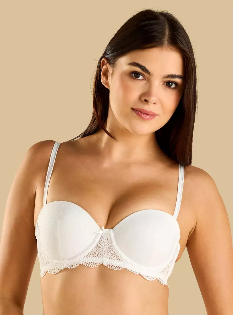 Pack of 2 - Textured Balconette Bra