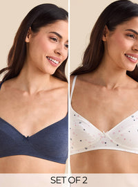 Pack of 2 - Assorted Non-Padded Non-Wired Bra