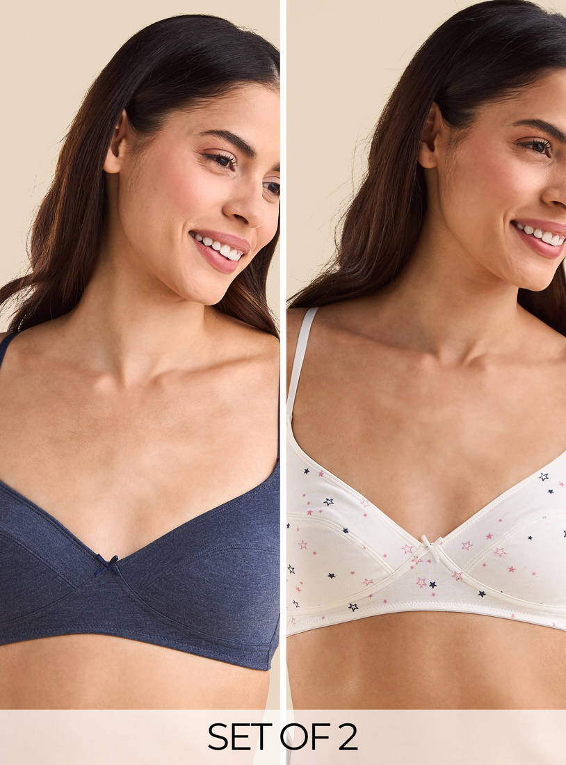 Pack of 2 - Assorted Non-Padded Non-Wired Bra
