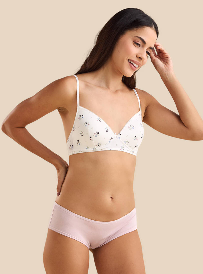 Pack of 2 - Assorted Padded Non-Wired A-frame Bra