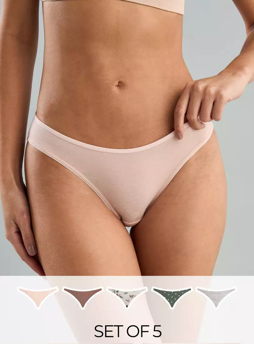 Pack of 5 - Plain Bikini Briefs
