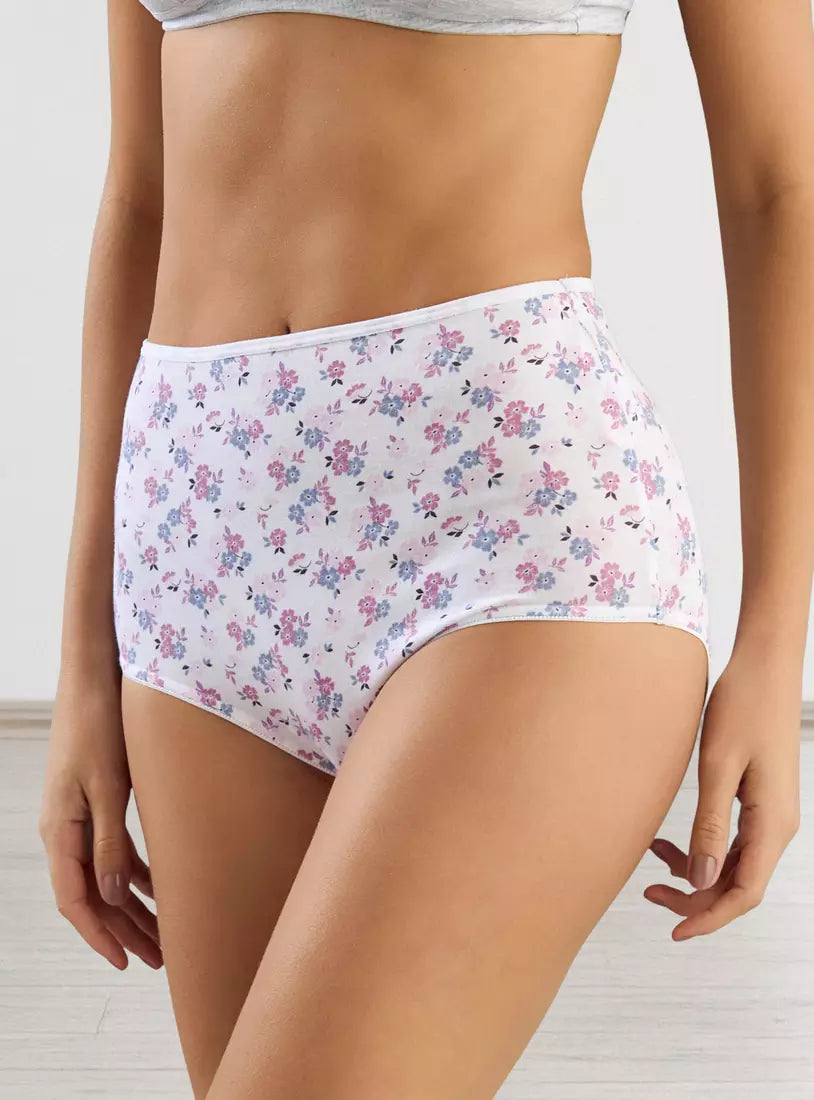 Pack of 5 -MAXFASHION  Assorted Full Briefs Cotton