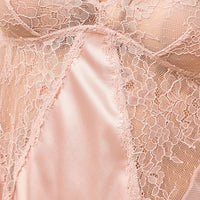 Lace Trim Babydoll with Thongs