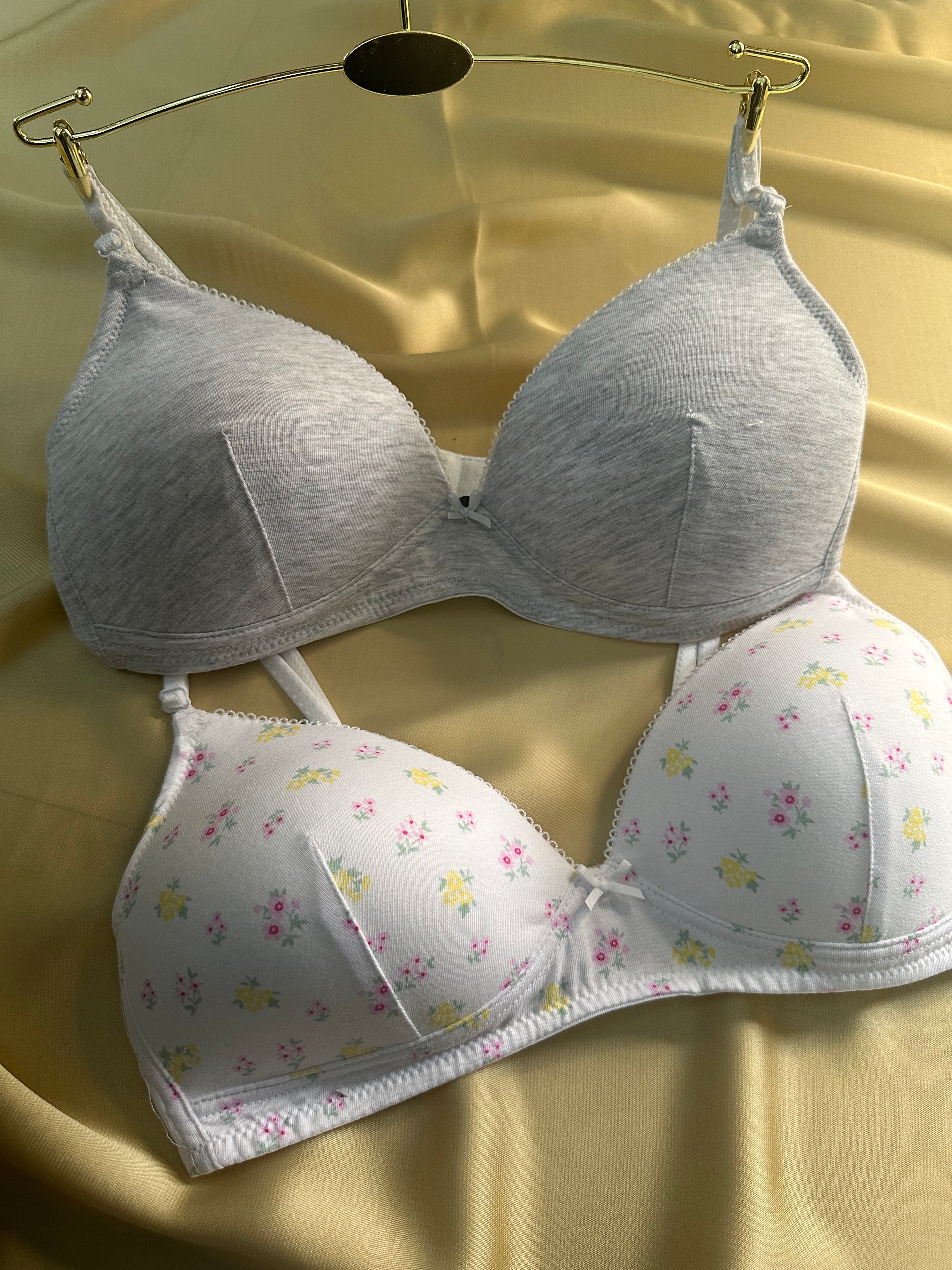 Pack of 2 - Assorted Non-Wired Padded A-frame Bra