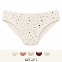 Pack of 5 - Assorted Print Bikini Briefs