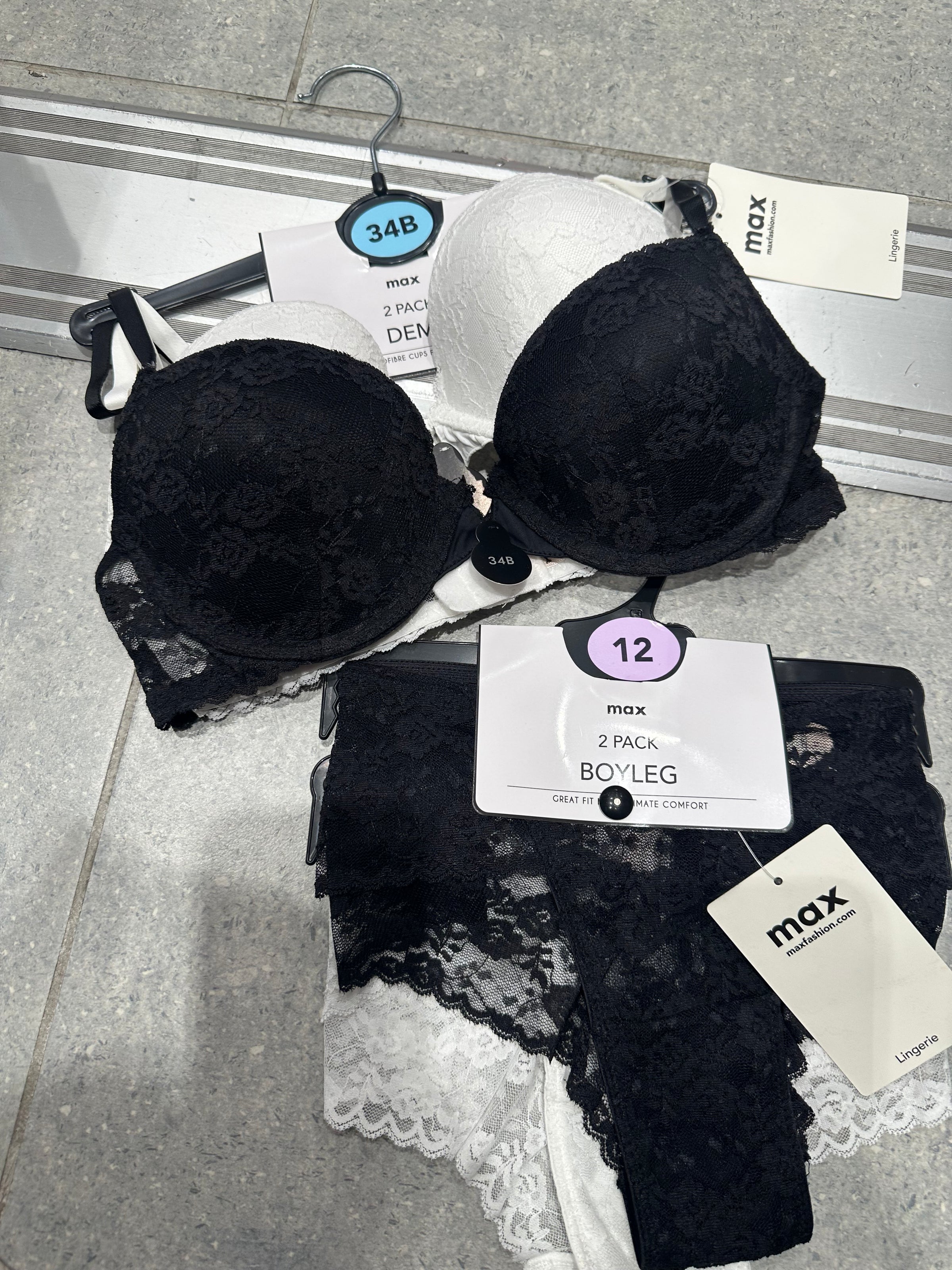 Pack of 2 - Lace Wired Demi Bra