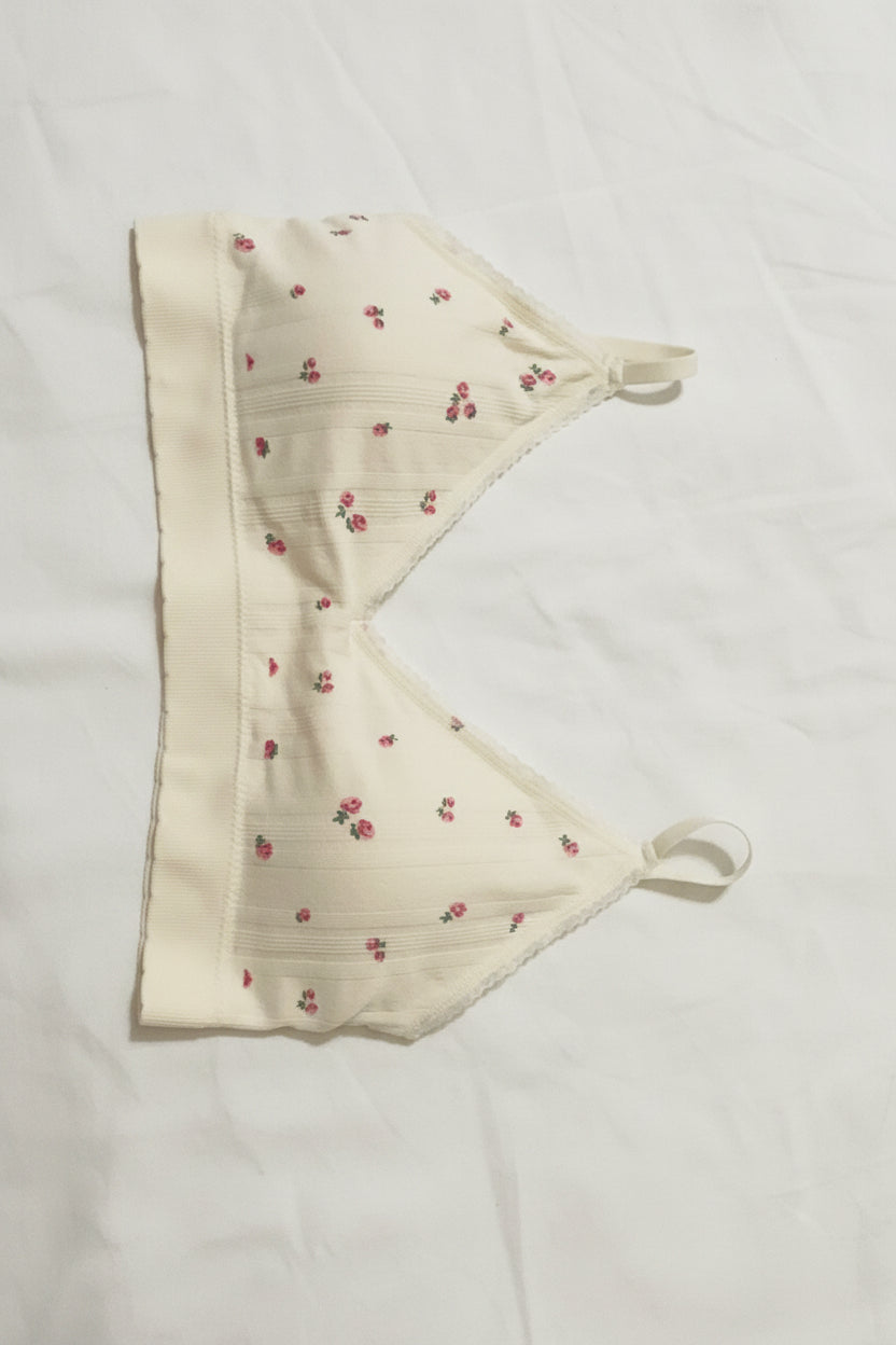 Floral Print Non-Wired Bra