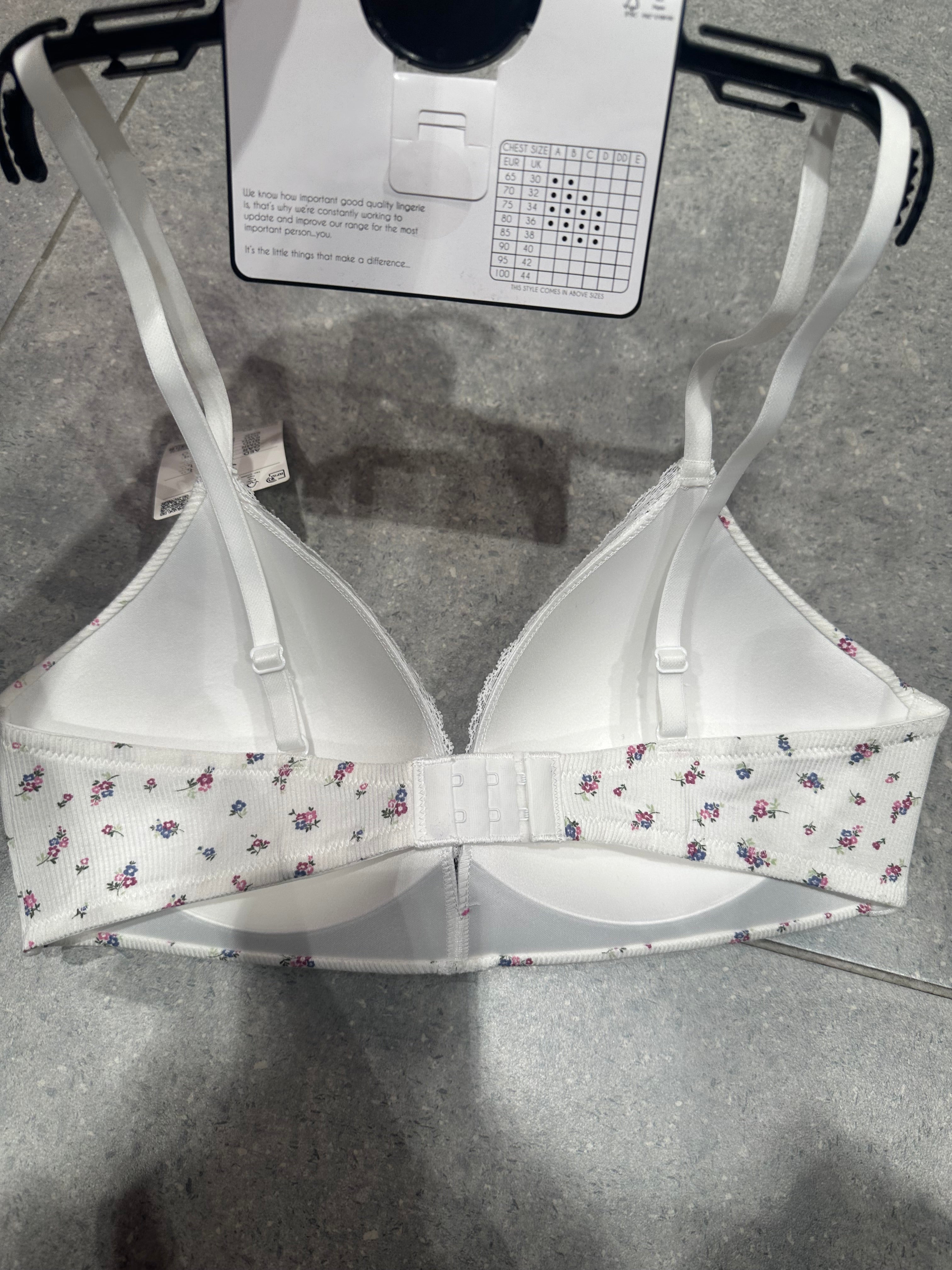 Floral Print Padded Non-Wired Bra