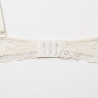Lace Insert Push-Up Demi Bra