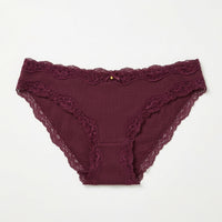 Lace Trim Brazilian Briefs