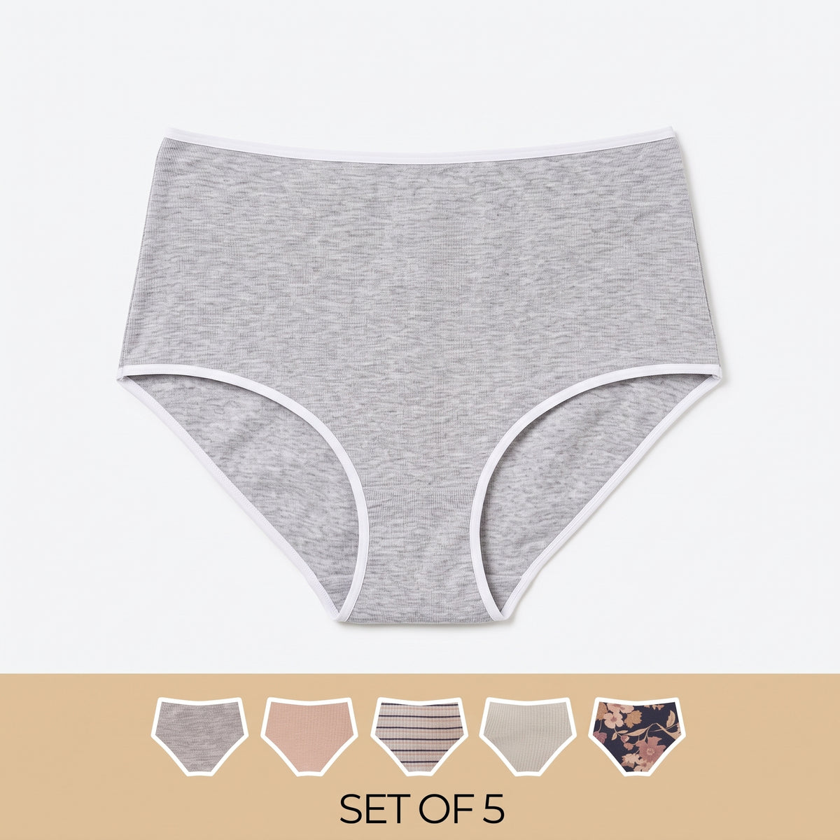 Pack of 5 - Assorted Full Briefs