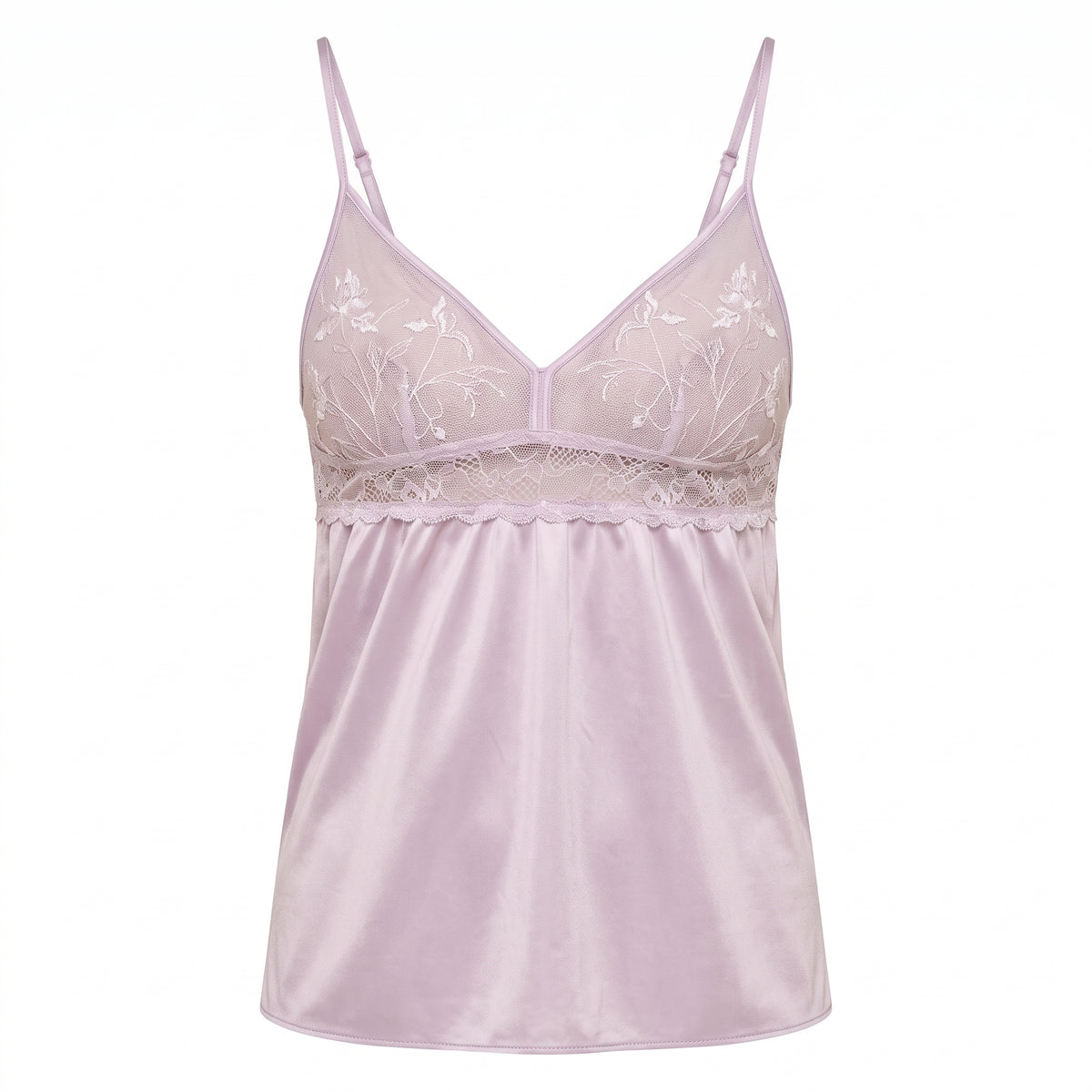 Floral Lace Embroidered Non-Padded Babydoll