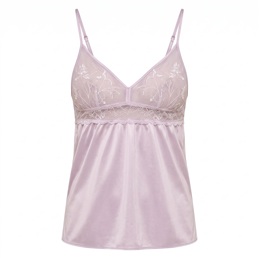 Floral Lace Embroidered Non-Padded Babydoll