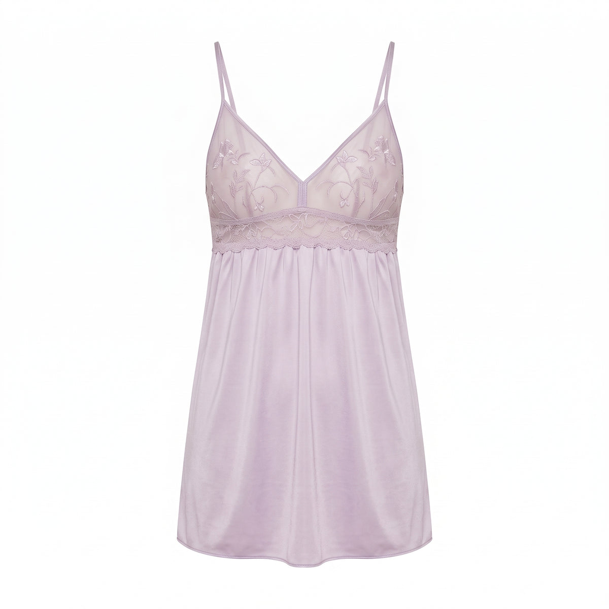 Floral Lace Embroidered Non-Padded Babydoll