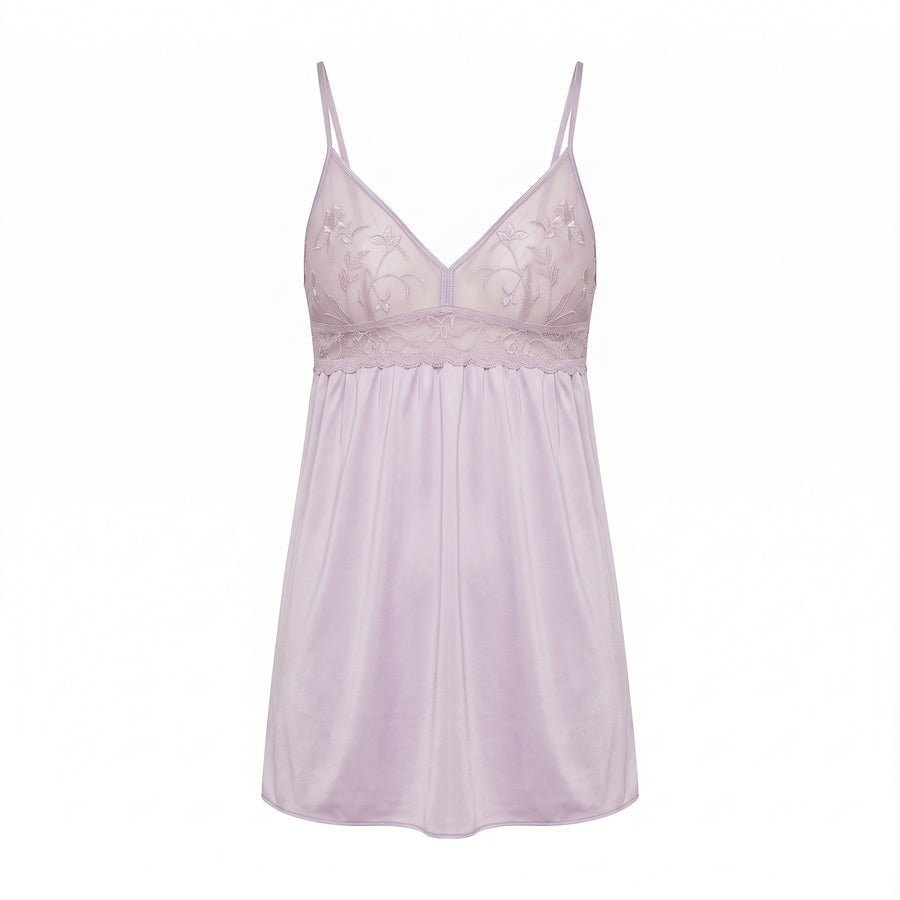 Floral Lace Embroidered Non-Padded Babydoll