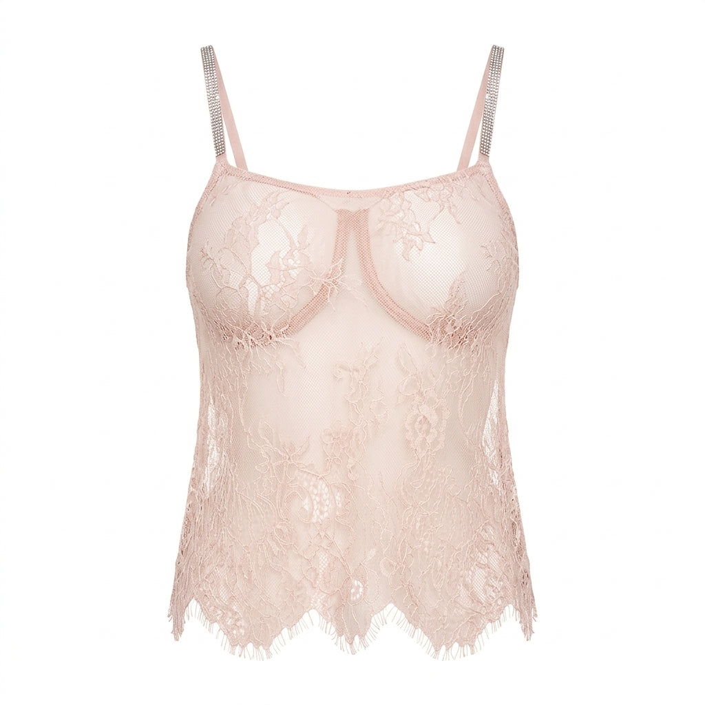 Lace Trim Babydoll with Briefs