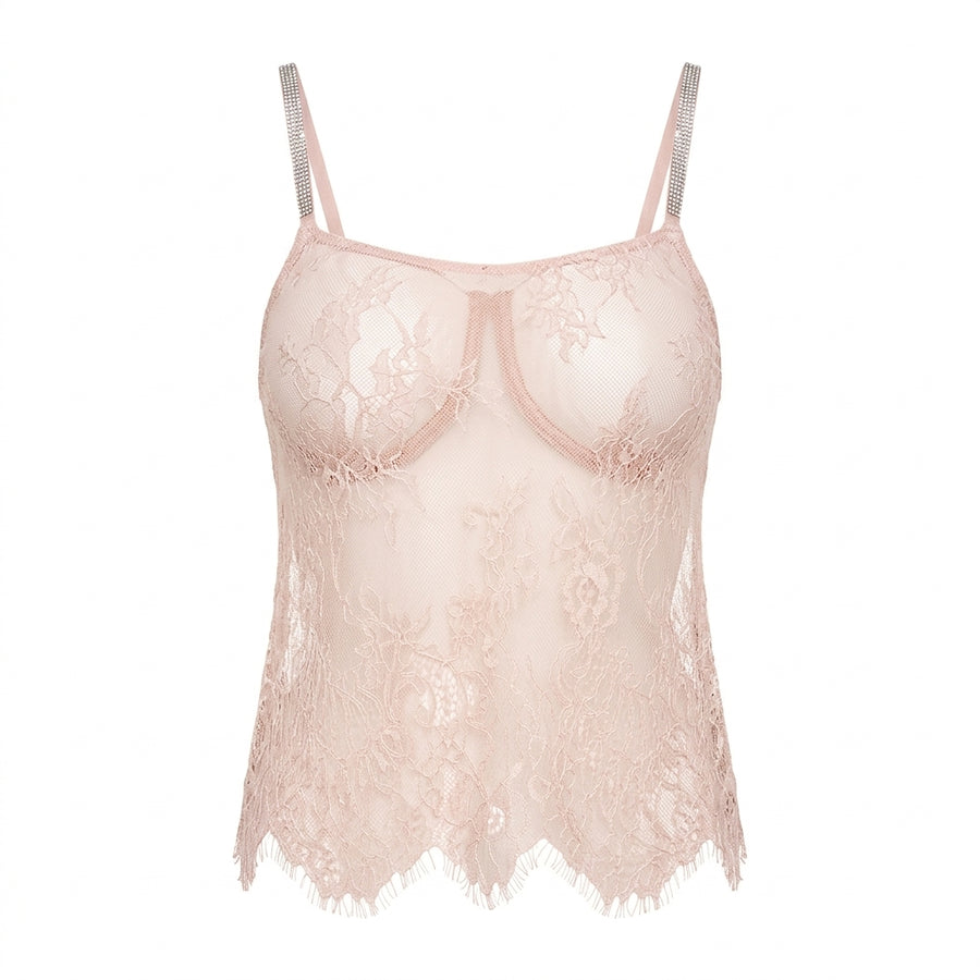 Lace Trim Babydoll with Briefs