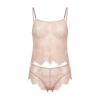Lace Trim Babydoll with Briefs