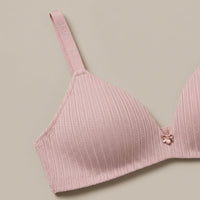 Textured Pointelle Padded Non-Wired Comfort Bra