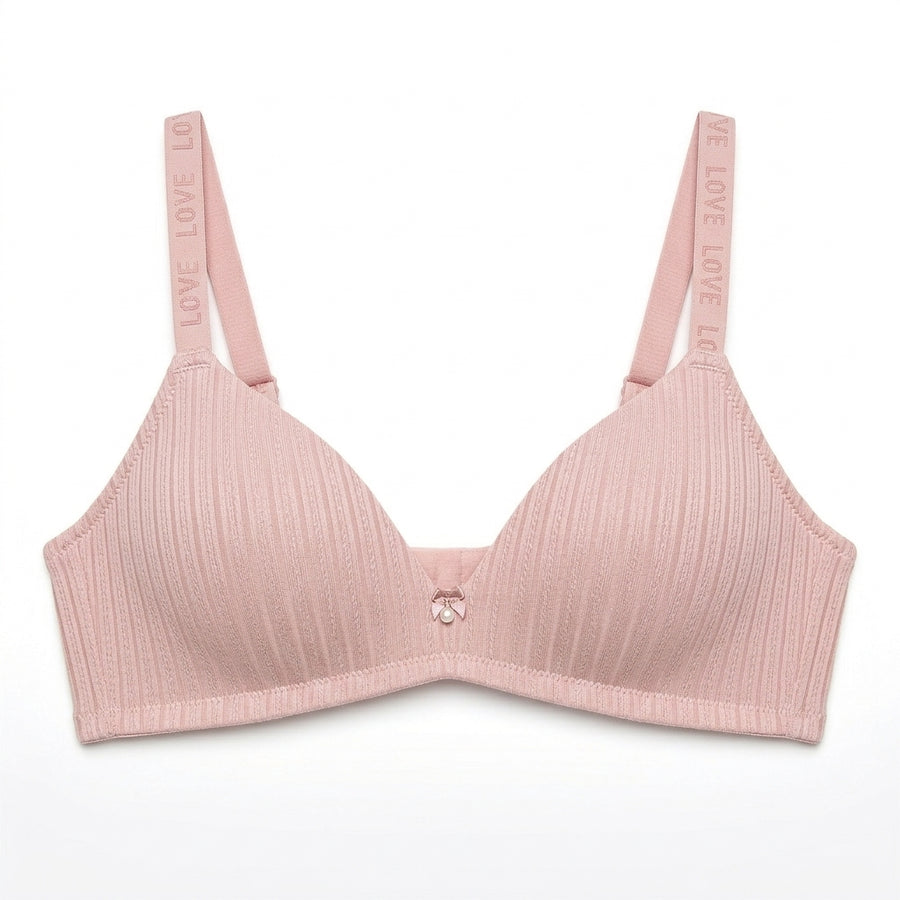 Textured Pointelle Padded Non-Wired Comfort Bra