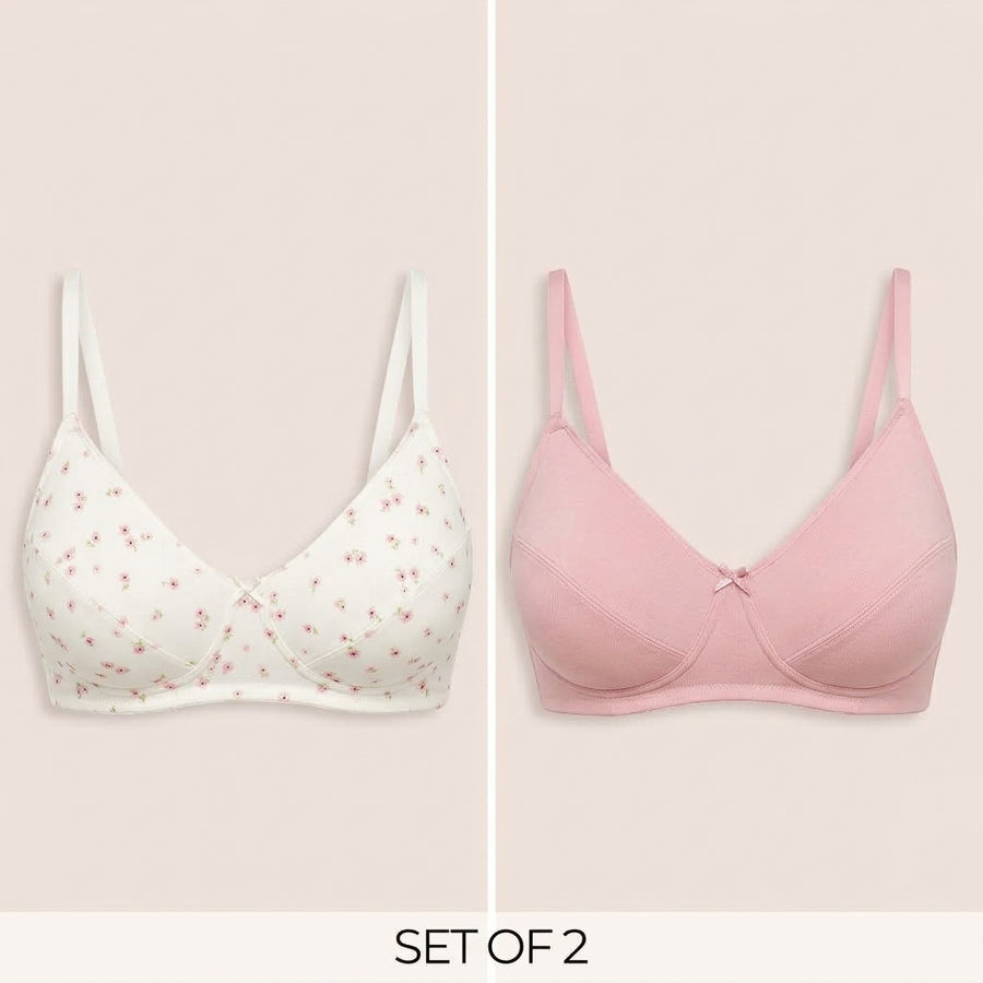 Pack of 2 - Assorted Non-Padded Non-Wired Bra