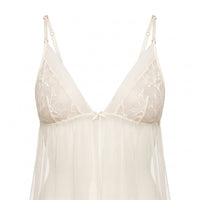 Lace Insert Babydoll with Thongs