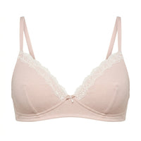 Pack of 2 - Lace Trim Padded Non-Wired A-frame Bra