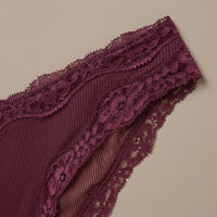Lace Trim Brazilian Briefs