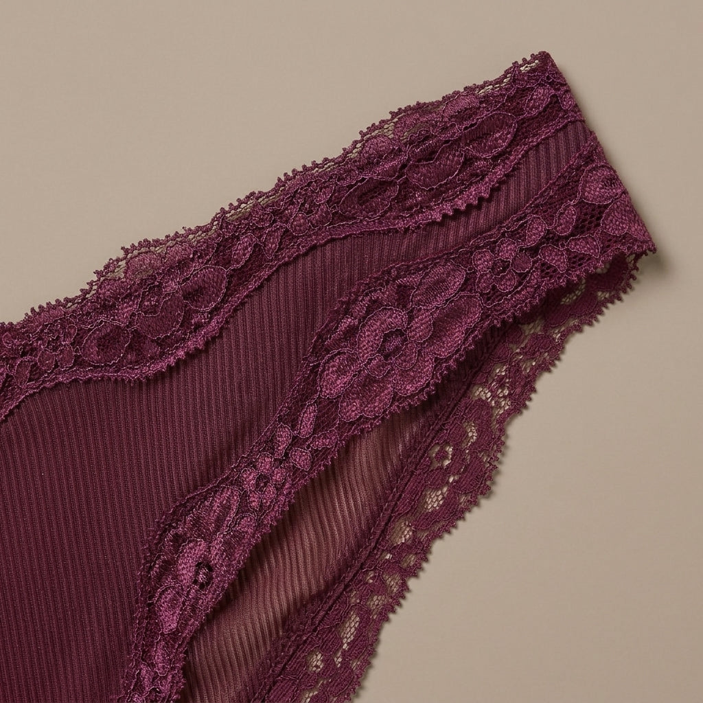 Lace Trim Brazilian Briefs