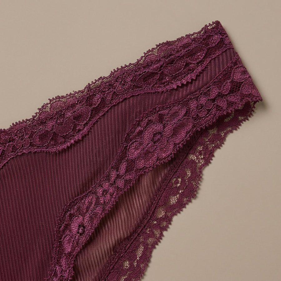 Lace Trim Brazilian Briefs