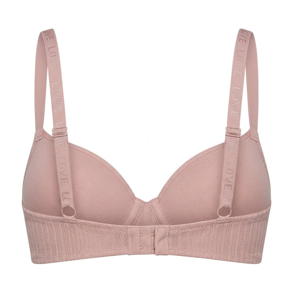 Textured Pointelle Padded Non-Wired Comfort Bra