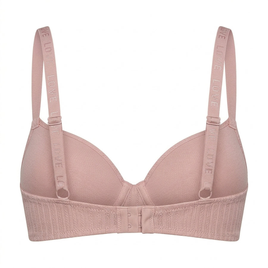 Textured Pointelle Padded Non-Wired Comfort Bra