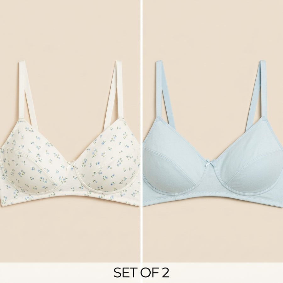 Pack of 2 - Assorted Non-Padded Non-Wired Bra