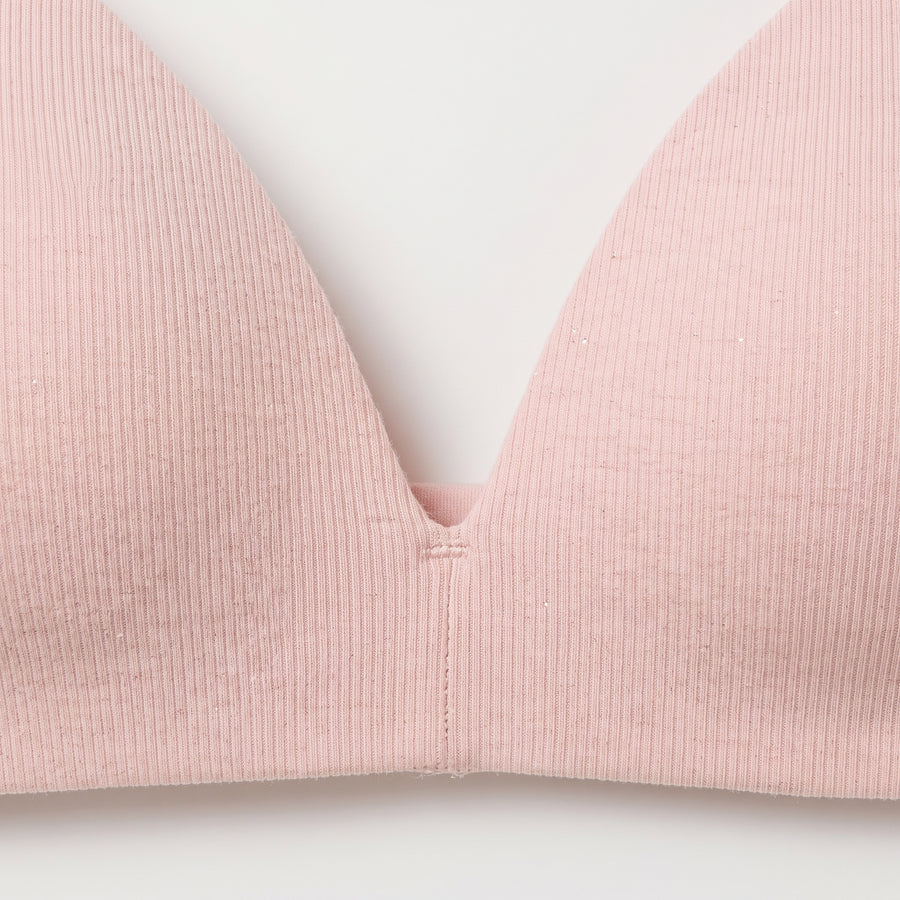 Ribbed Padded Non-Wired Comfort Bra